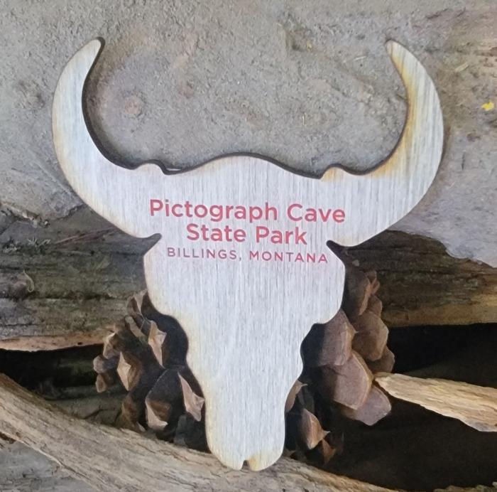 Online - Pictograph Cave Bison Skull Magnet-Picto Bison Skull Magnet